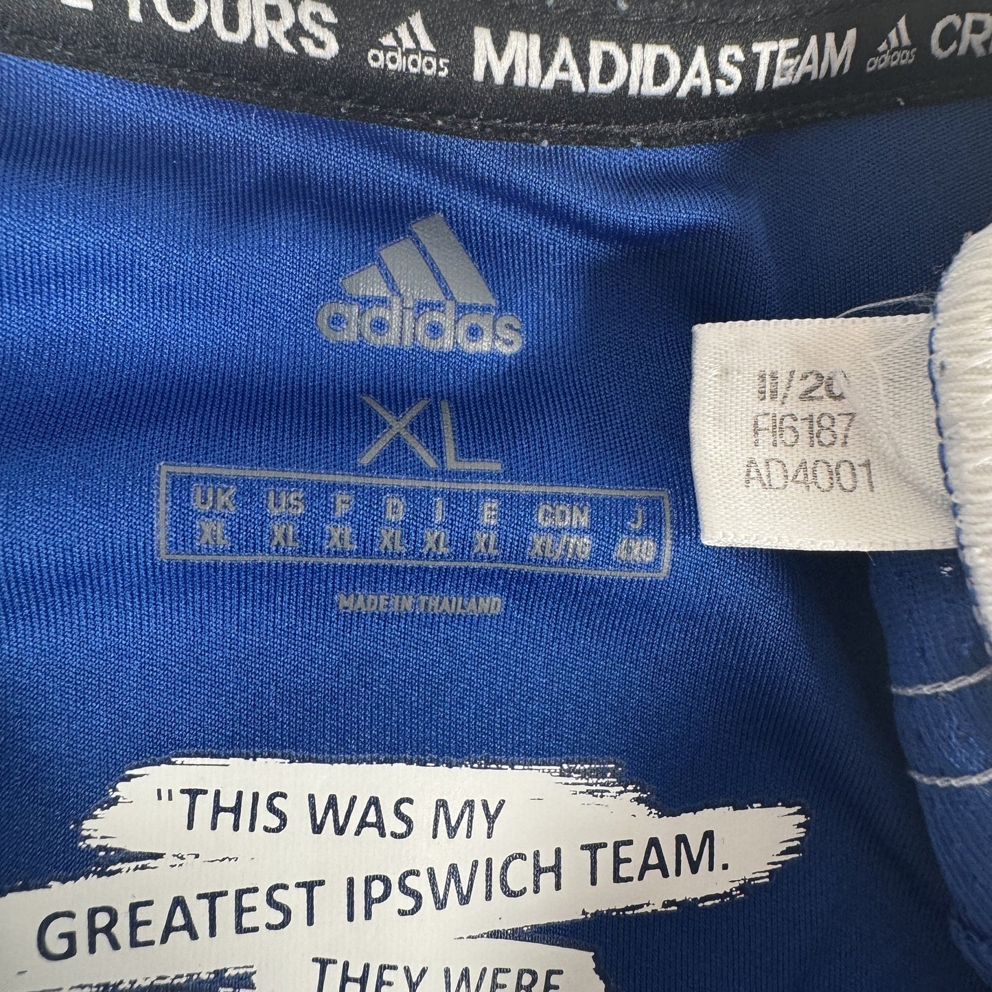 Ipswich Town 2020/2021 Home Football Shirt XL