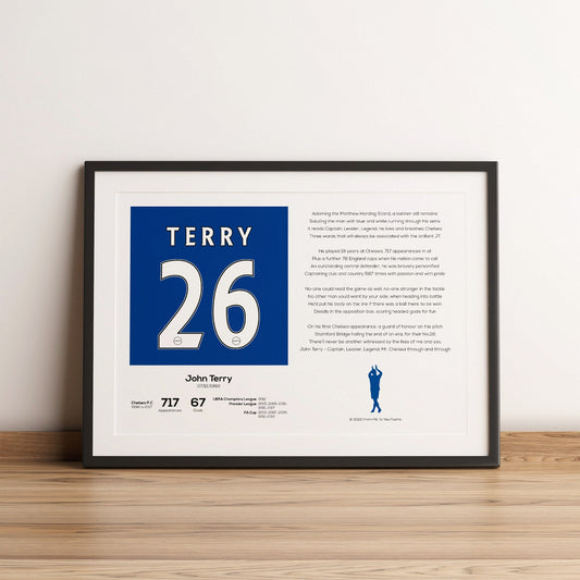 John Terry Stats & Poem Print