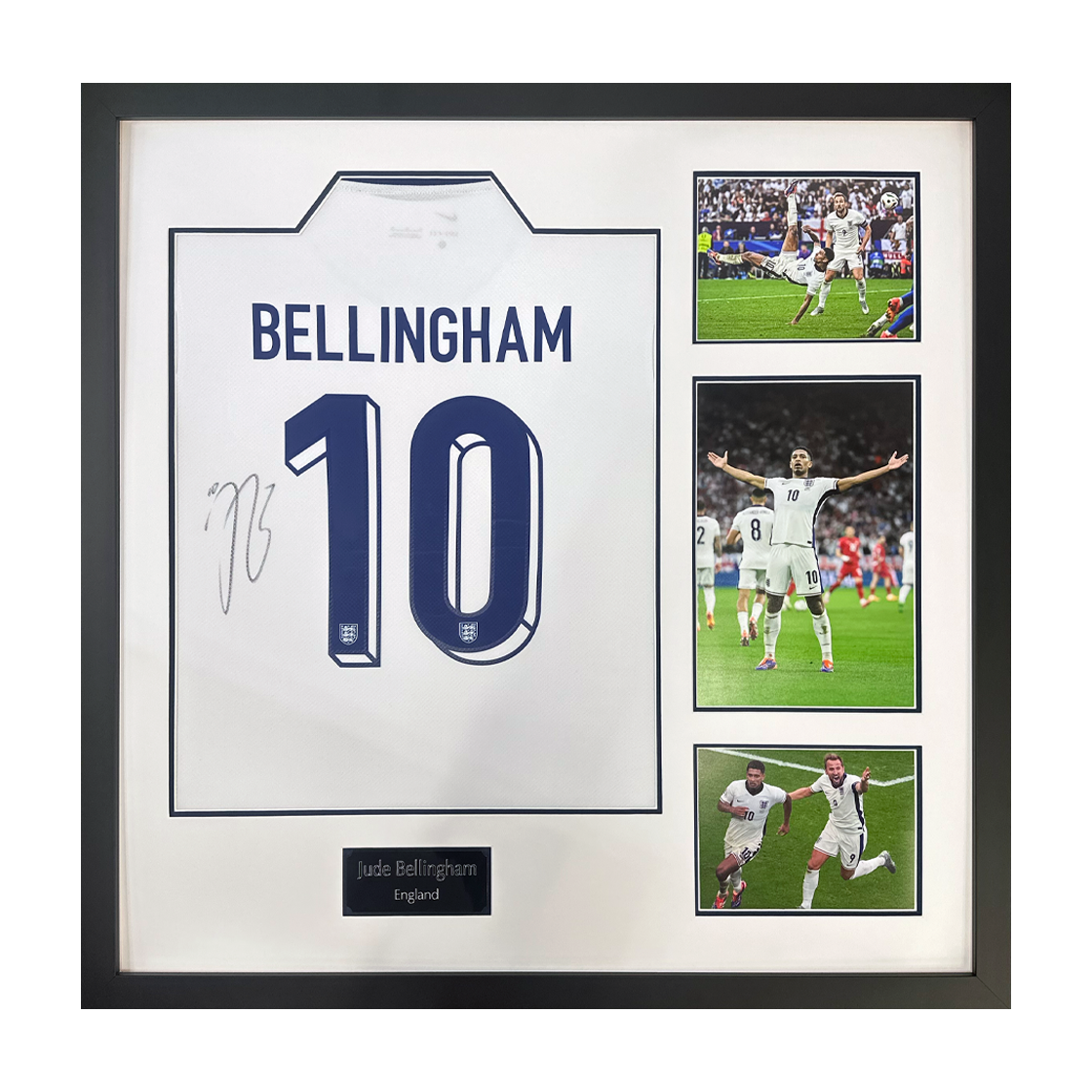 Jude Bellingham Signed England Shirt Elite Frame
