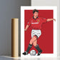 Roy Keane Manchester United A3 Print