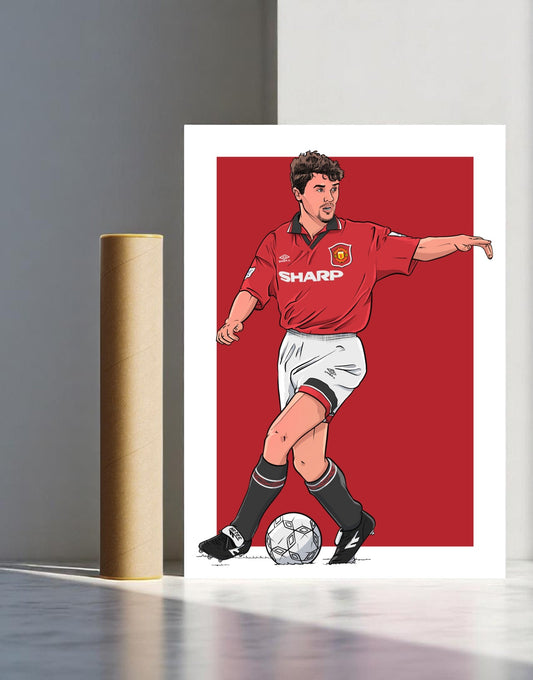 Roy Keane Manchester United A3 Print