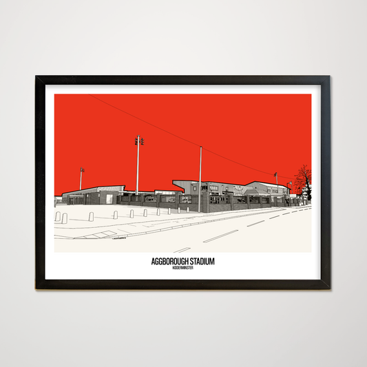 Kidderminster Harriers F.C Art Print of Aggborough Stadium