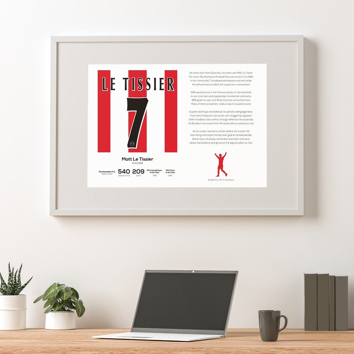 Matt Le Tissier Stats & Poem Print