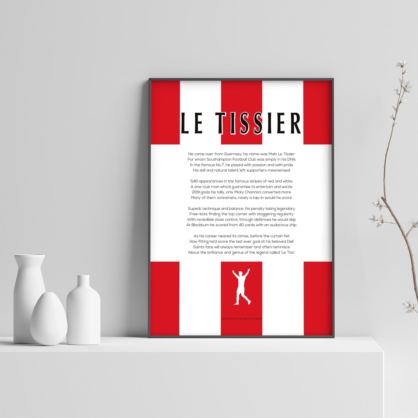 Matt Le Tissier Southampton Poem Print