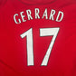 GERRARD 17 Liverpool 2002/2003/2004 Home Football Shirt 2XL