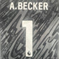 A. BECKER 1 Liverpool 2024/2025 Goalkeeper Football Shirt Small