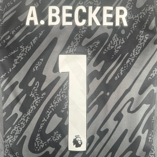 A. BECKER 1 Liverpool 2024/2025 Goalkeeper Football Shirt Small