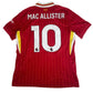 Mac Allister 10 Liverpool 2024/2025 Home Football Shirt Medium
