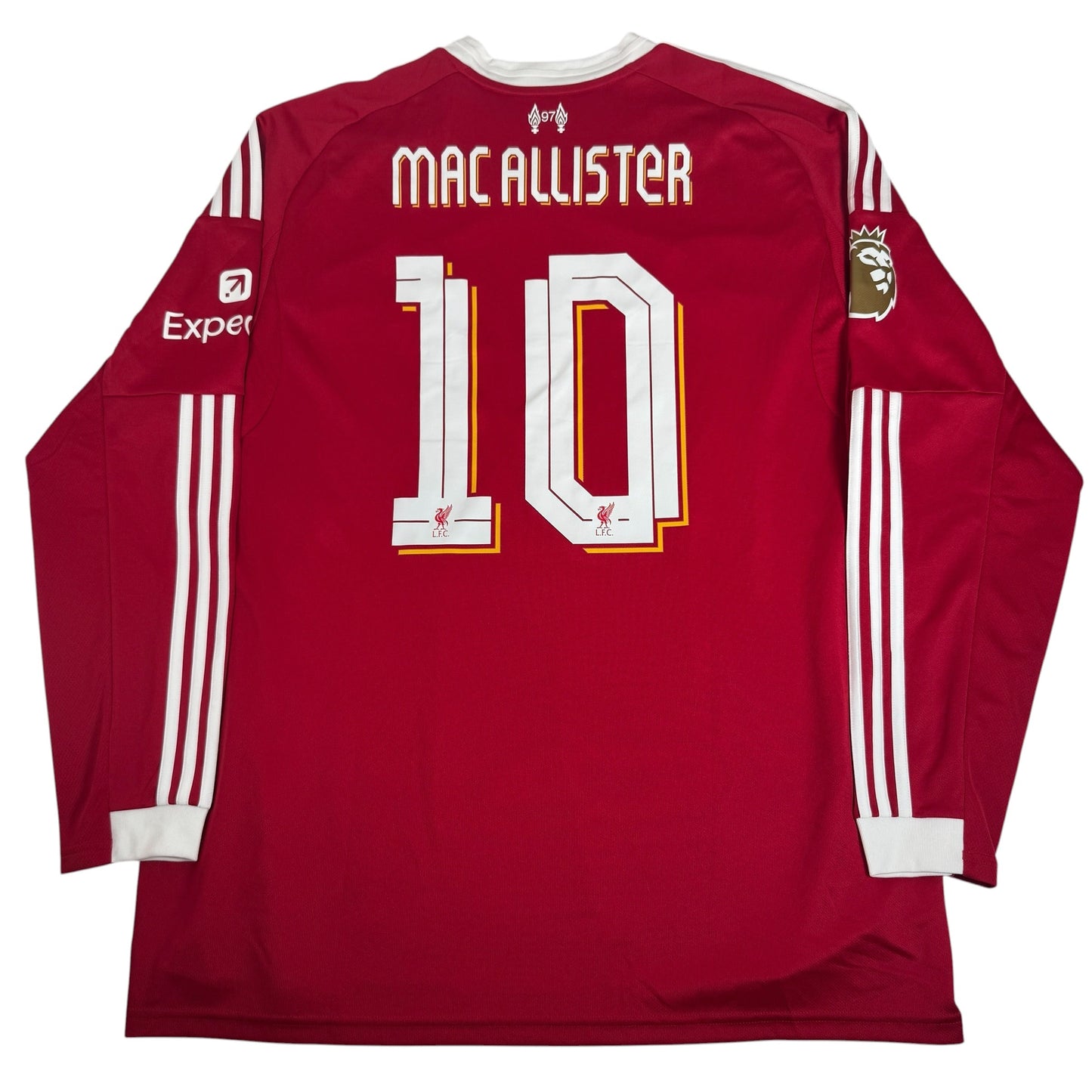 MAC ALLISTER 10 Liverpool 2025/2026 Home Long Sleeve Football Shirt 2XL