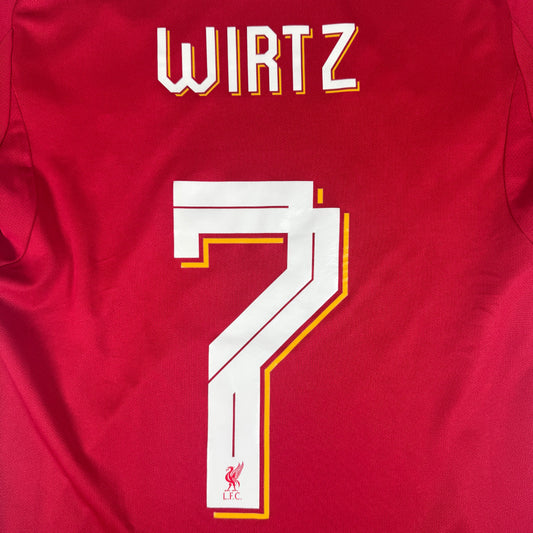 WIRTZ 7 Liverpool 2025/2026 Home Football Shirt Small