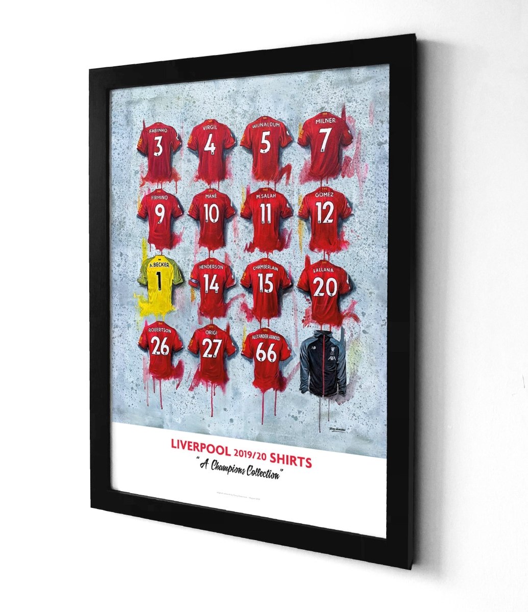 Liverpool FC 20/21 Champions Shirts - A2 Signed Limited Edition Prints