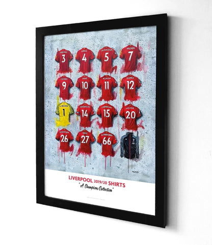Liverpool FC 20/21 Champions Shirts - A2 Signed Limited Edition Prints