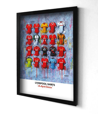 Liverpool FC Shirts - A2 Signed Limited Edition Prints