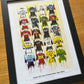Lloyds Tour of Britain 2025 Cycling Shirts Framed A3 Print