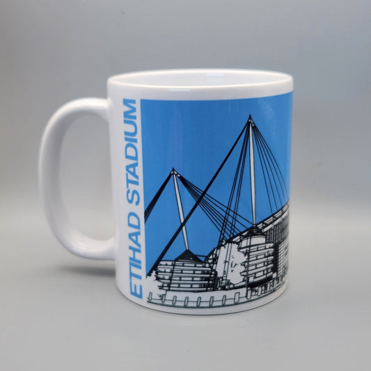 Manchester City FC, Etihad Stadium Illustrated Mug
