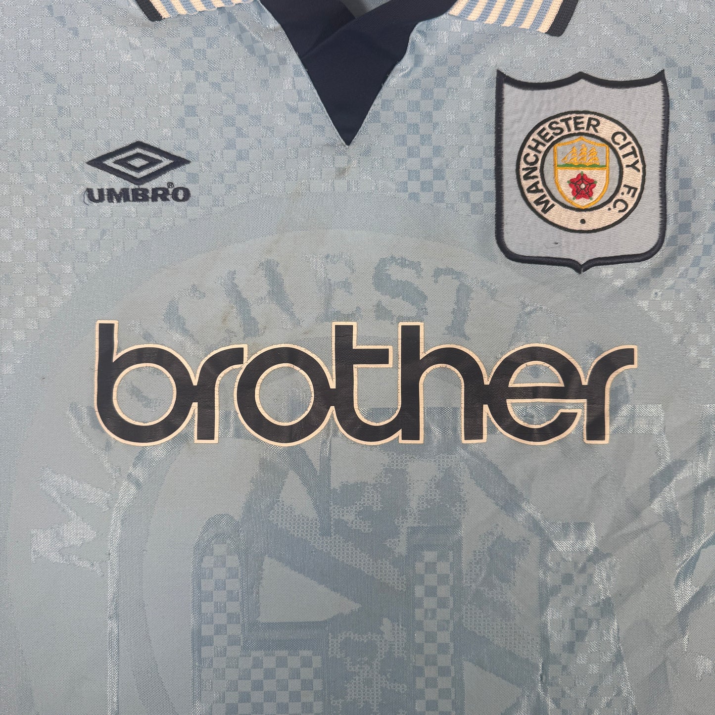 Manchester City 1995/1996/1997 Home Football Shirt Medium