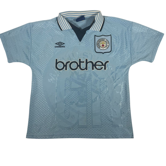 Manchester City 1995/1996/1997 Home Football Shirt Medium