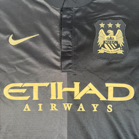 Manchester City 2013/2014 Away Long Sleeve Football Shirt Large