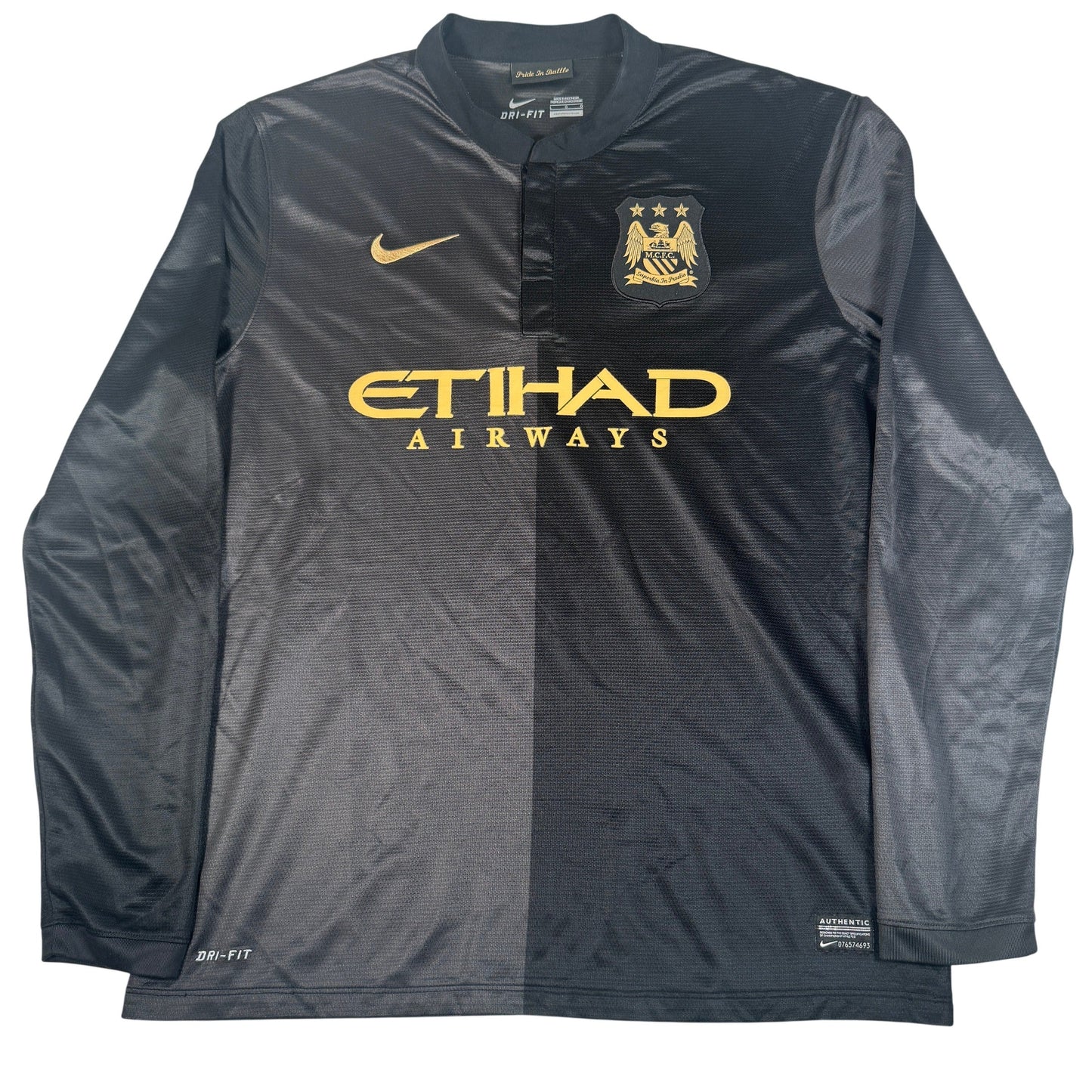 Manchester City 2013/2014 Away Long Sleeve Football Shirt Large