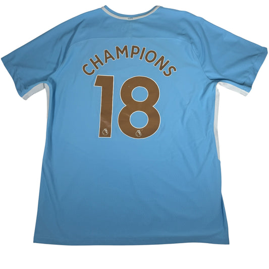 Manchester City 2017/2018 Home Player Spec Shirt 2XL