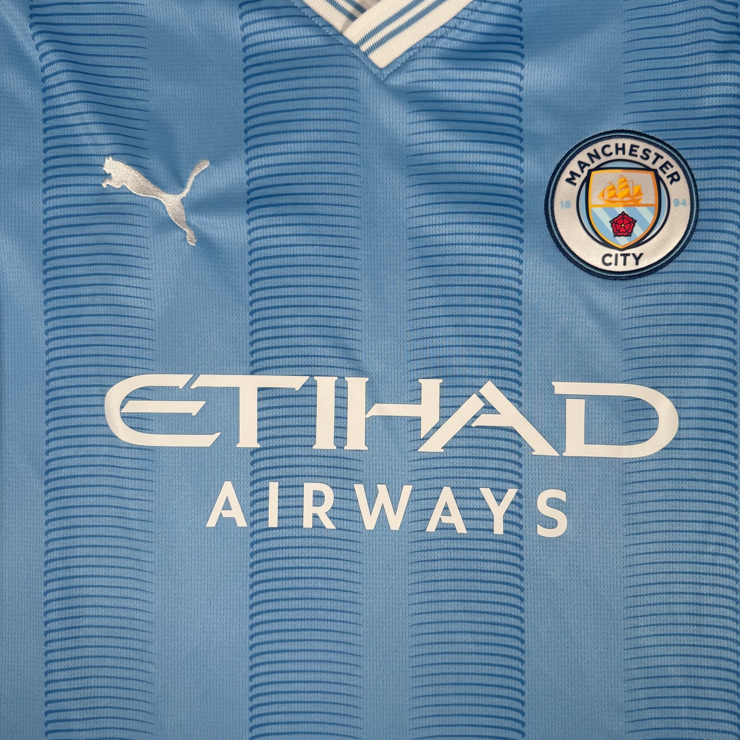 Manchester City 2023/2024 Home Long Sleeve Football Shirt Small