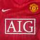 Manchester United 2007/2008/2009 Home Football Shirt Small