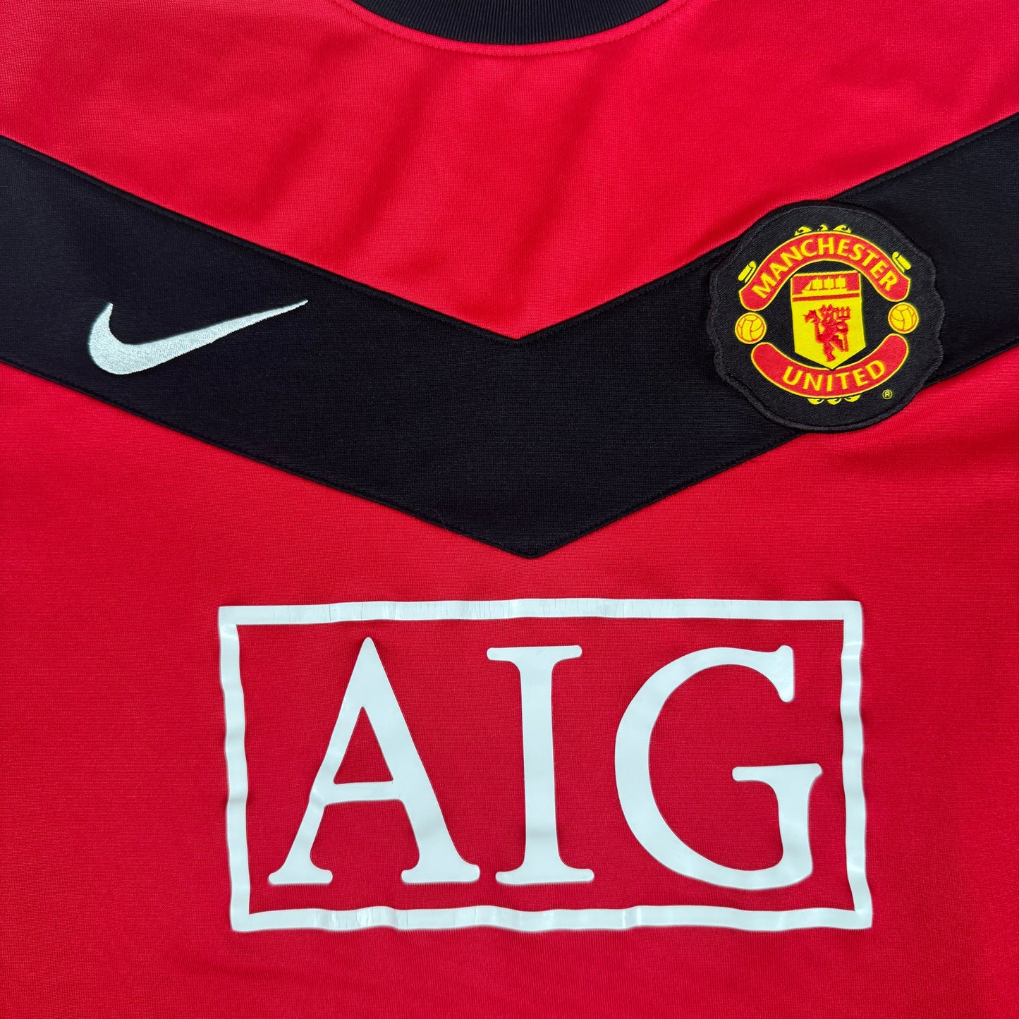 Manchester United 2009/2010 Home Long Sleeve Football Shirt Large