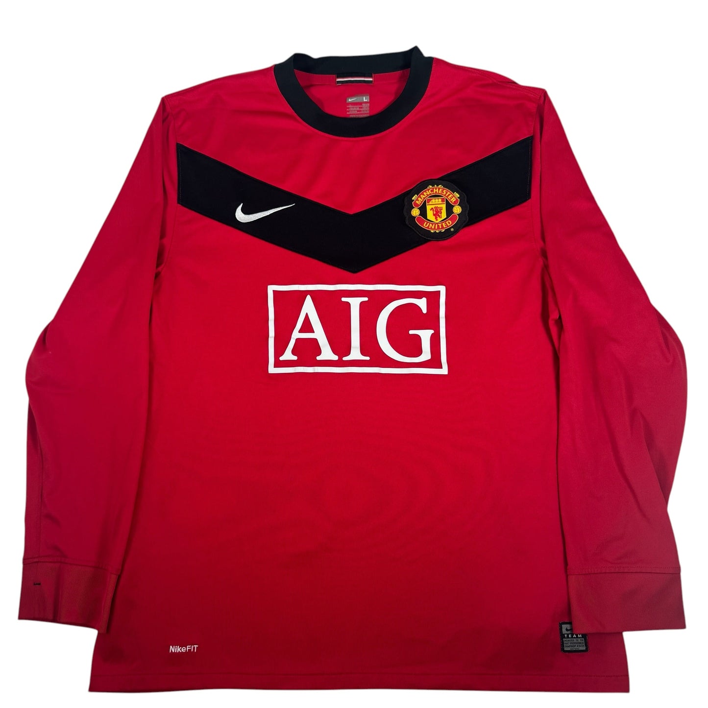 Manchester United 2009/2010 Home Long Sleeve Football Shirt Large