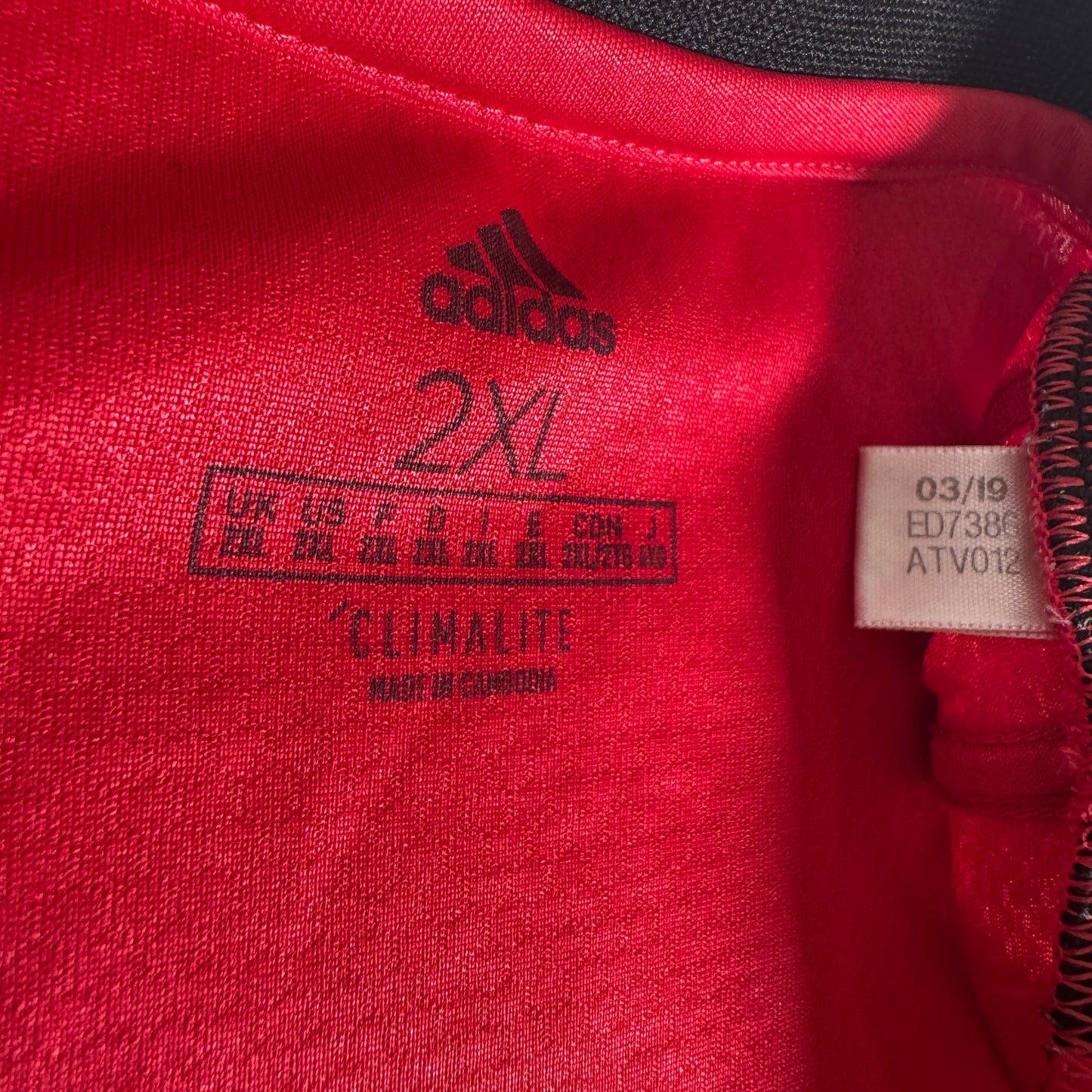 Manchester United 2019/2020 Home Shirt 2XL