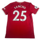 Manchester United 2021/2022 Home Football Shirt Large - SANCHO 25