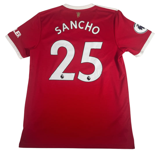 Manchester United 2021/2022 Home Football Shirt Large - SANCHO 25