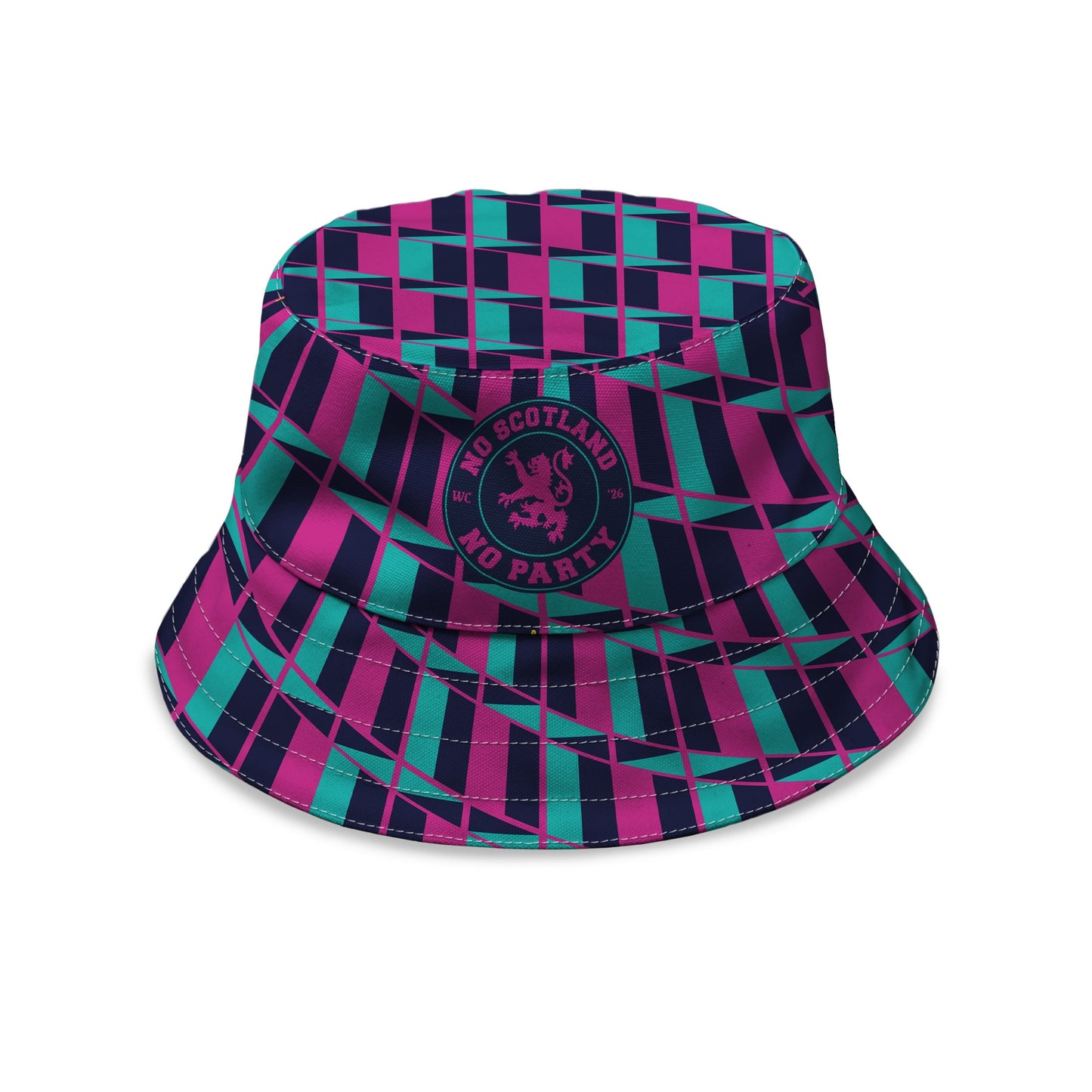 No Scotland No Party - Retro Blue & Pink - WC26 - Bucket Hat