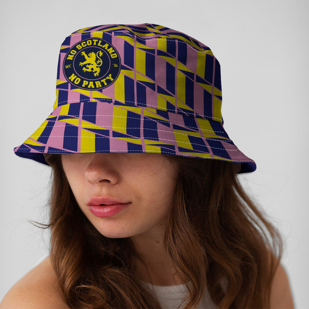 No Scotland No Party - Retro Yellow & Pink - WC26 - Bucket Hat