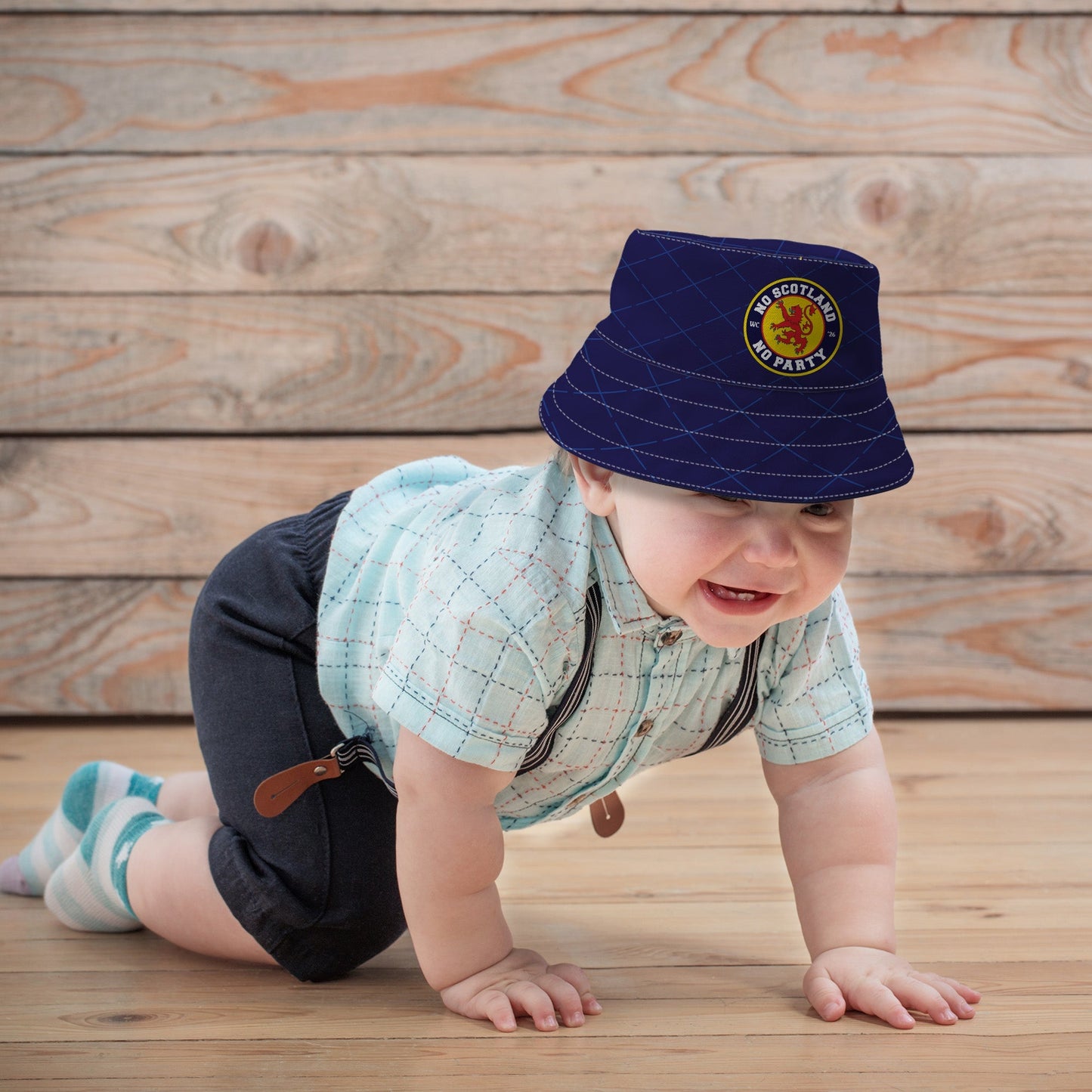 No Scotland No Party - WC26 - Badge Design - Bucket Hat