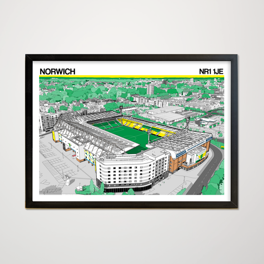 Norwich City Art Print of Carrow Road