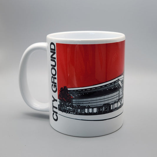 Nottingham Forest, City Ground Illustrated Mug