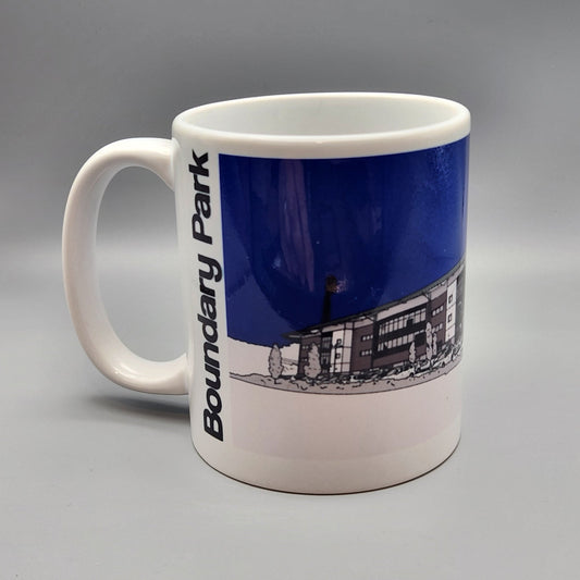 Oldham Athletic A.F.C. mug of Boundary Park