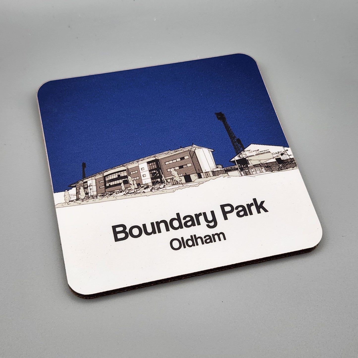 Oldham Athletic coaster of Boundary Park
