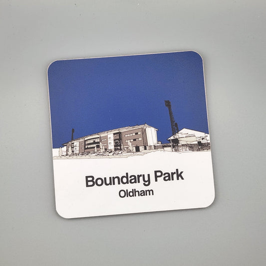 Oldham Athletic coaster of Boundary Park