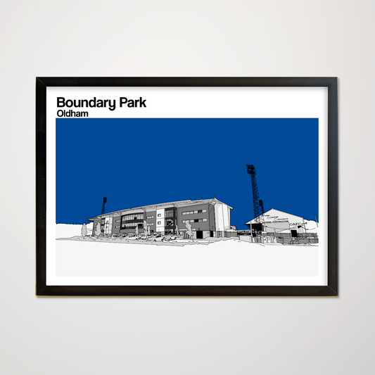 Oldham Athletic Art Print of Boundary Park