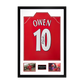 Michael Owen Signed Liverpool Shirt Premium Frame