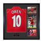 Michael Owen Signed Liverpool Shirt Elite Frame