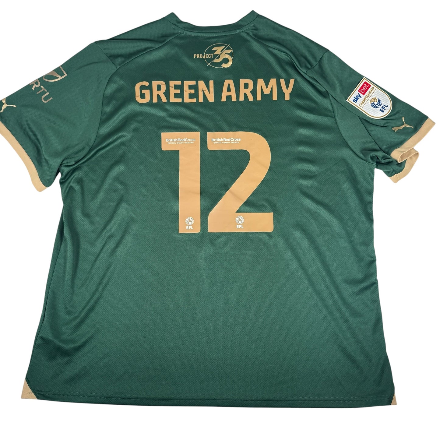 GREEN ARMY 12 Plymouth Argyle 2023/2024 Home Football Shirt 4XL