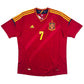 2012/13 Spain Home Football Shirt (XL) Adidas #7 David Villa