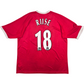 2001/03 Liverpool European Home Football Shirt (XL) Reebok #18 Riise