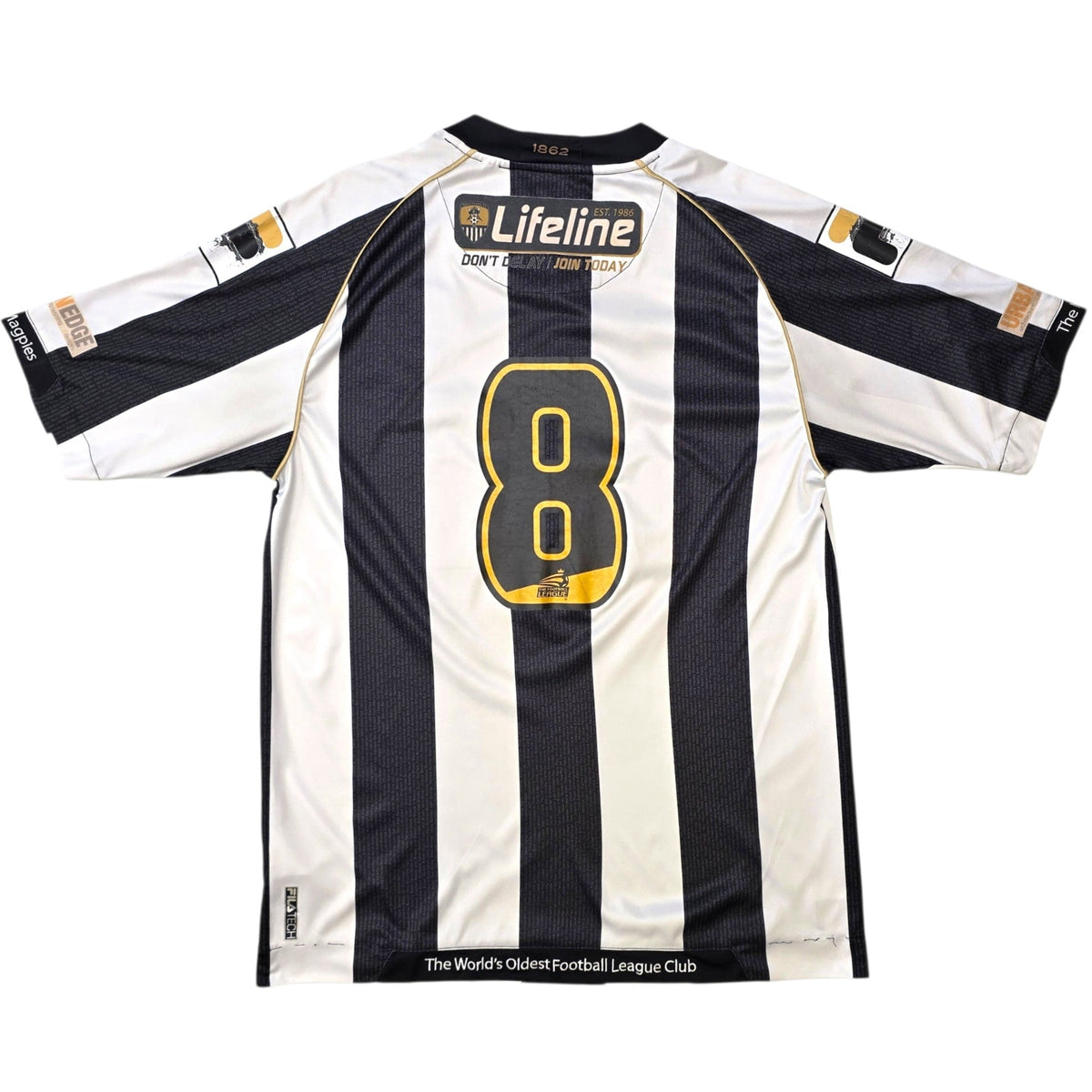 2012/13 Notts County Home Football Shirt (M) Fila #8 (150 Yr Aniversary)