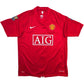 2007/09 Manchester United Home Football Shirt (M) Nike #9 Berbatov