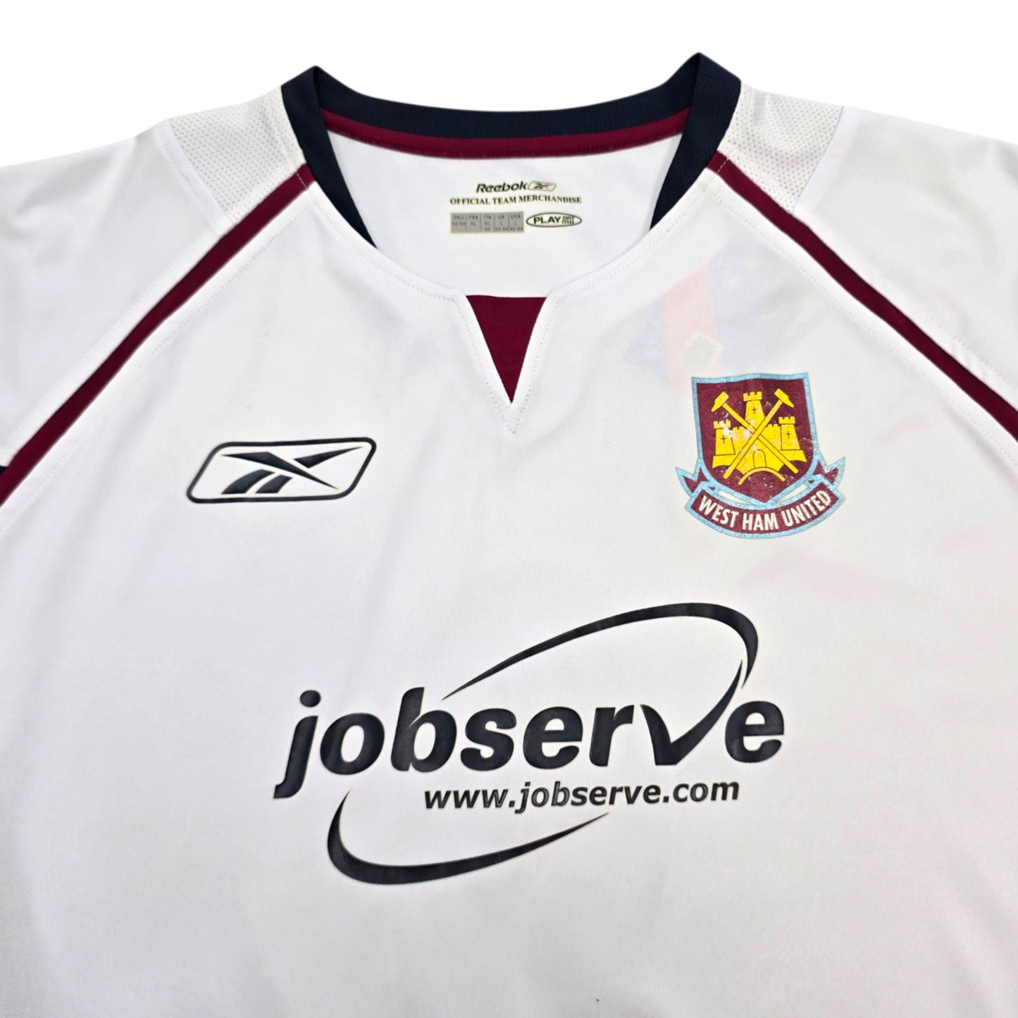 2005/06 West Ham United Away Football Shirt (XL) Reebok #9 Ashton