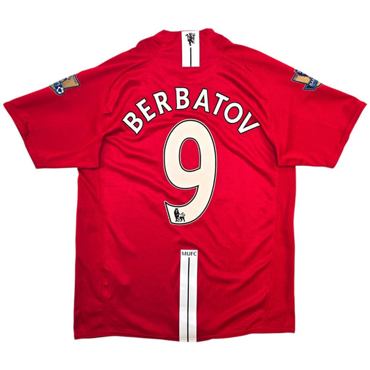 2007/09 Manchester United Home Football Shirt (M) Nike #9 Berbatov