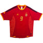 2002/04 Spain Home Football Shirt (L) Adidas #9 Morientes